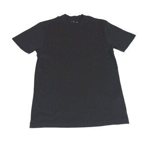 Topman Mens Black Mock Neck Short Sleeve Shirt Size XS Casual Minimalist Preppy